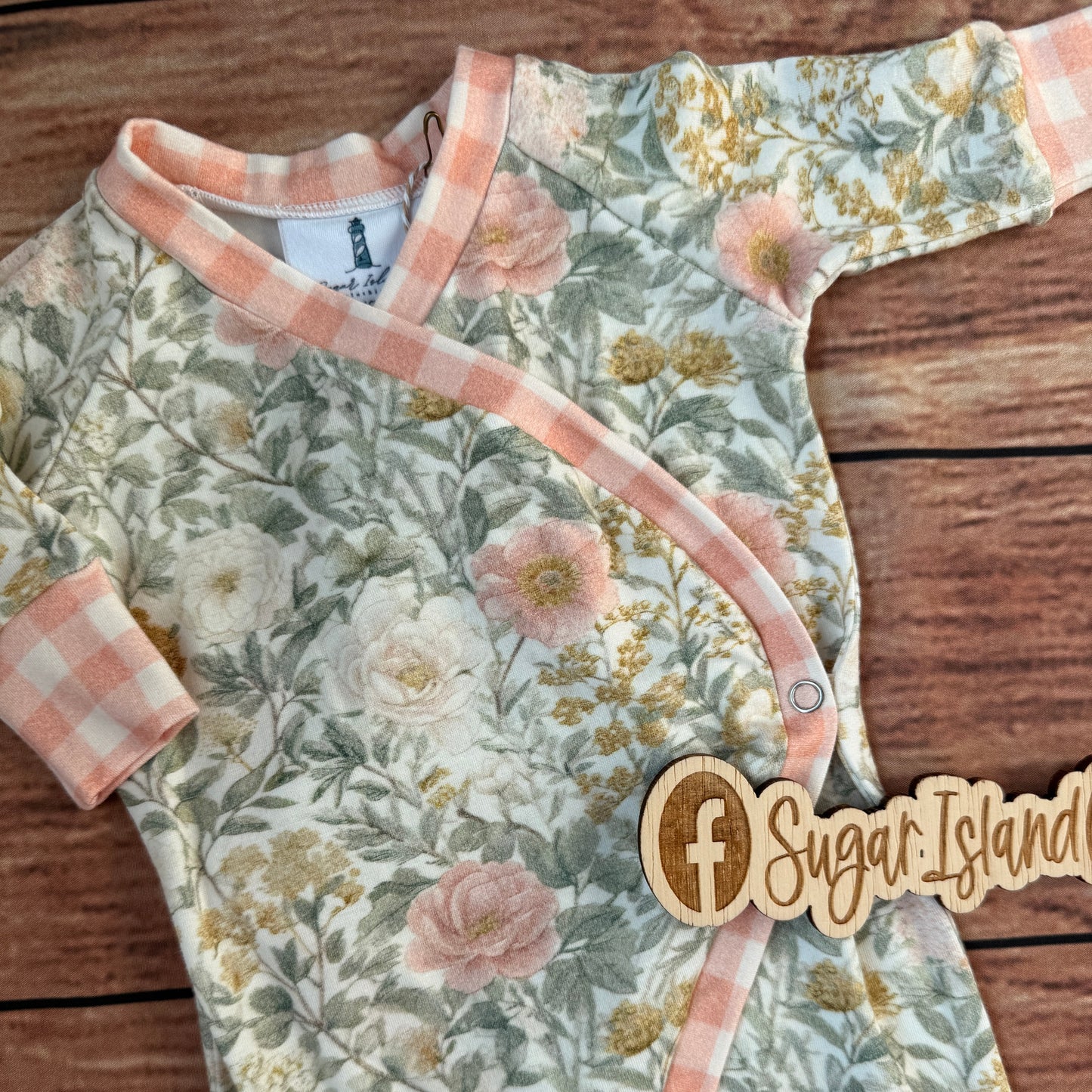 Floral & Gingham Baby East Romper