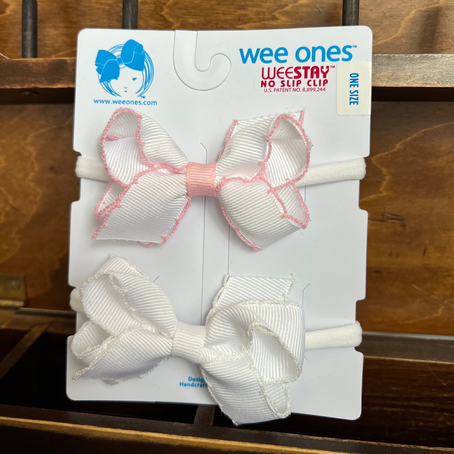 WeeOnes Two Mini Grosgrain Bows