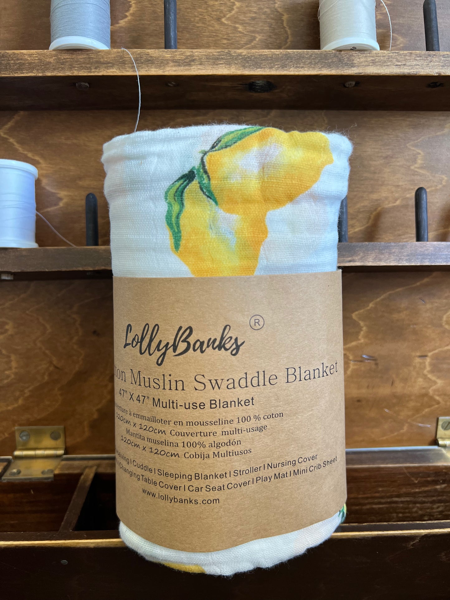 LollyBanks When Life Hands You Lemons Muslin Swaddle