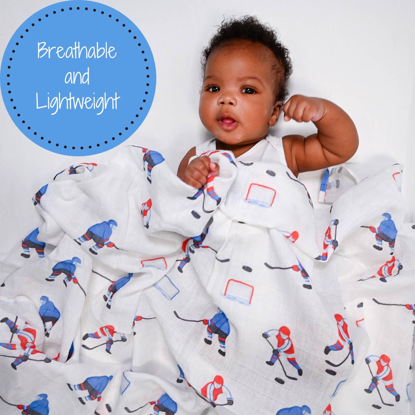 LollyBanks Pass, Shoot, Score Baby Muslin Swaddle Blanket