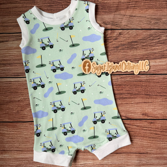 Green Golf Tank Romper