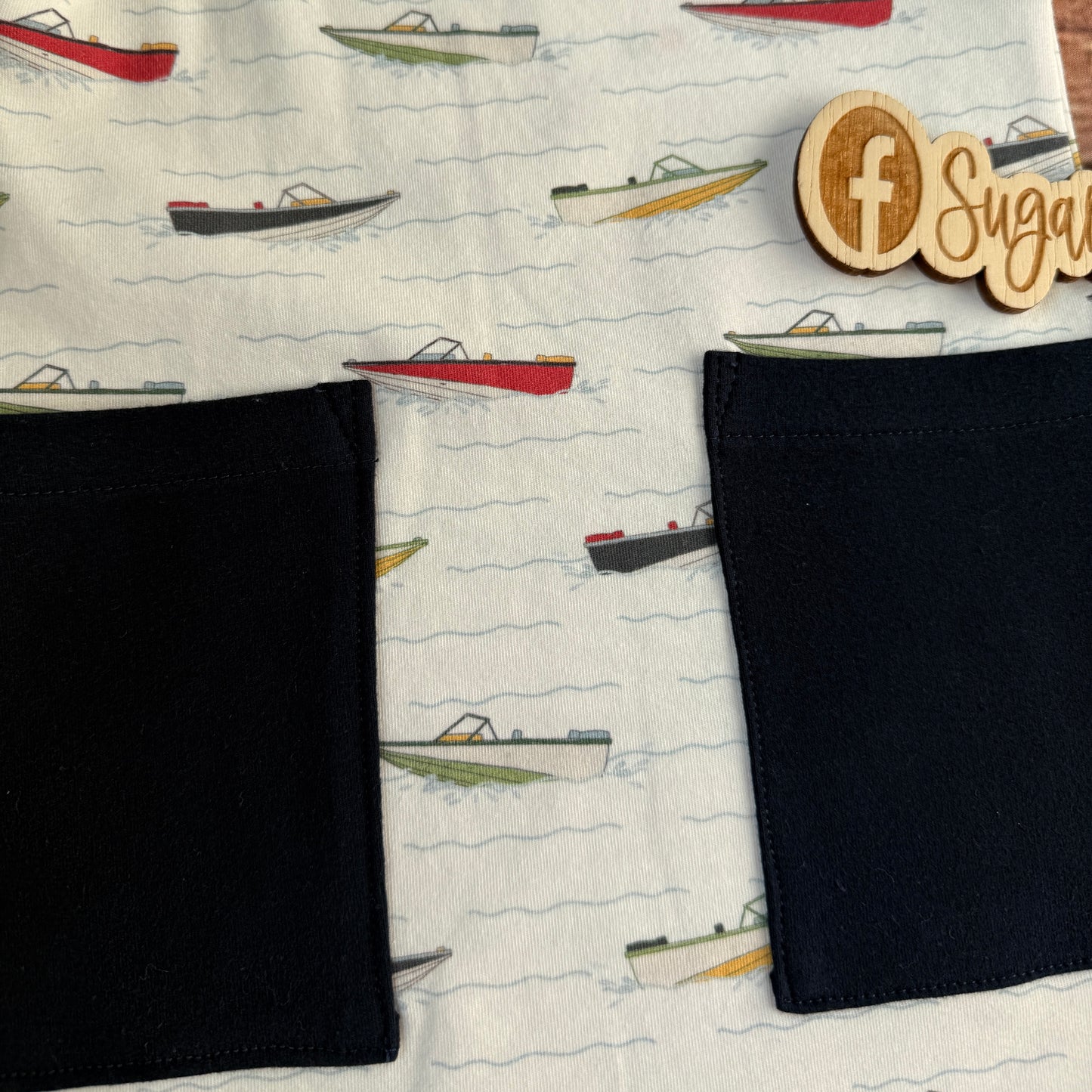 Speedboats & Waves Tank Romper with Pockets