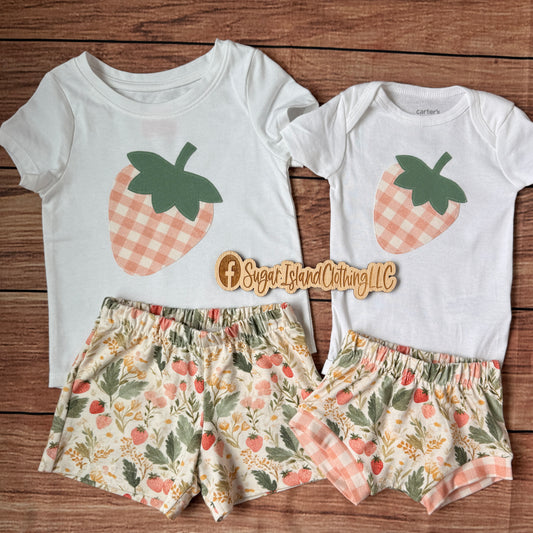 Berry Sweet Applique Top & Shorts