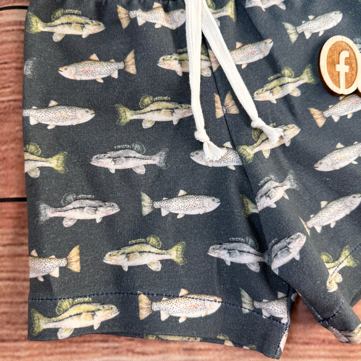 Navy Blue Fish Shorts