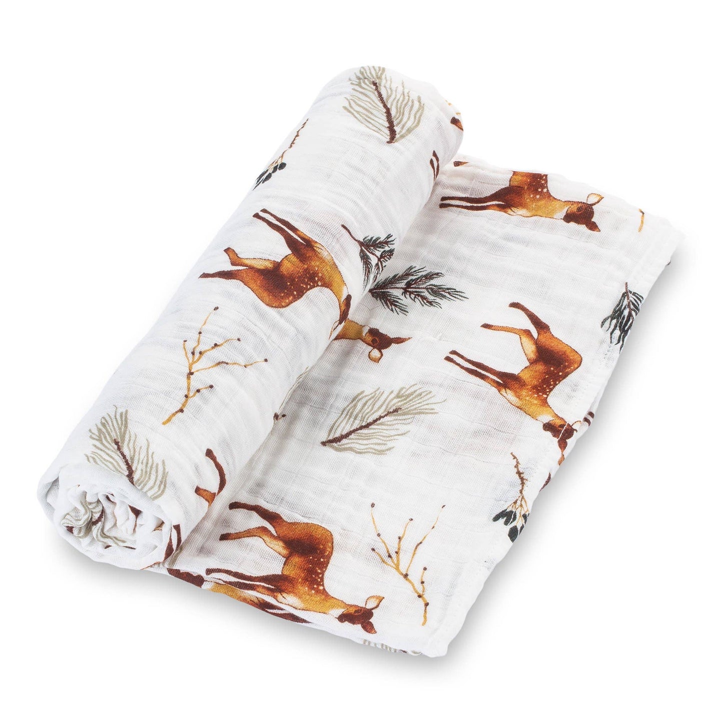 LollyBanks Oh Deer Baby Muslin Swaddle Blanket