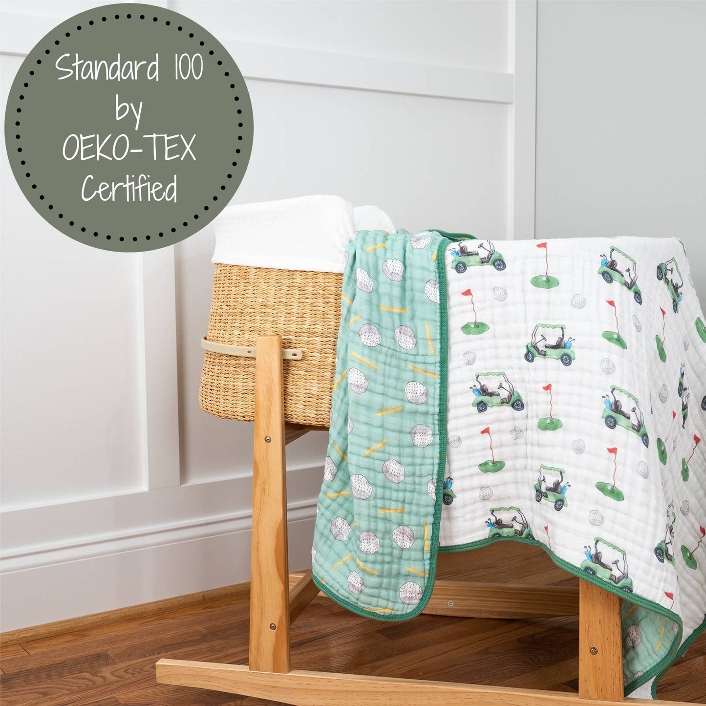 LollyBanks Golf A Round Muslin Quilt Baby & Kids Blanket