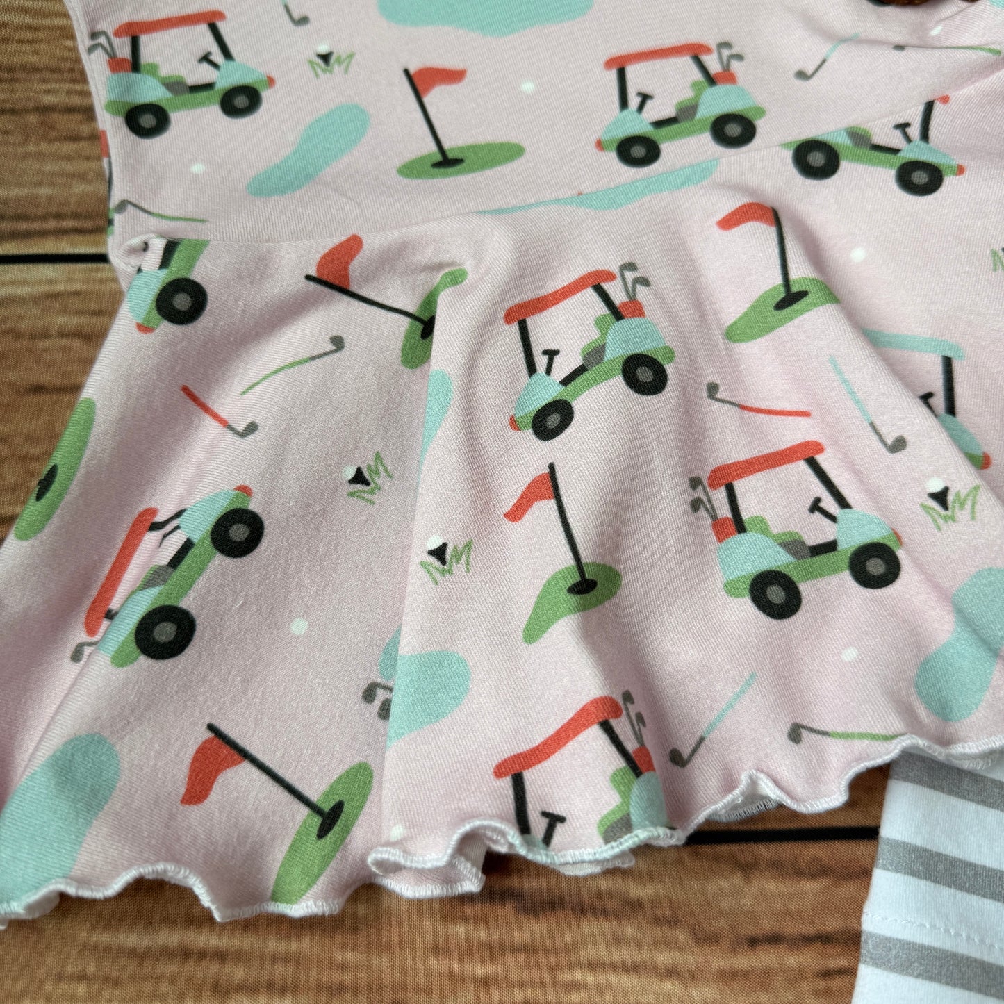 Pink Golf Tiny Tanksie Peplum Tank & Biker Shorts Set