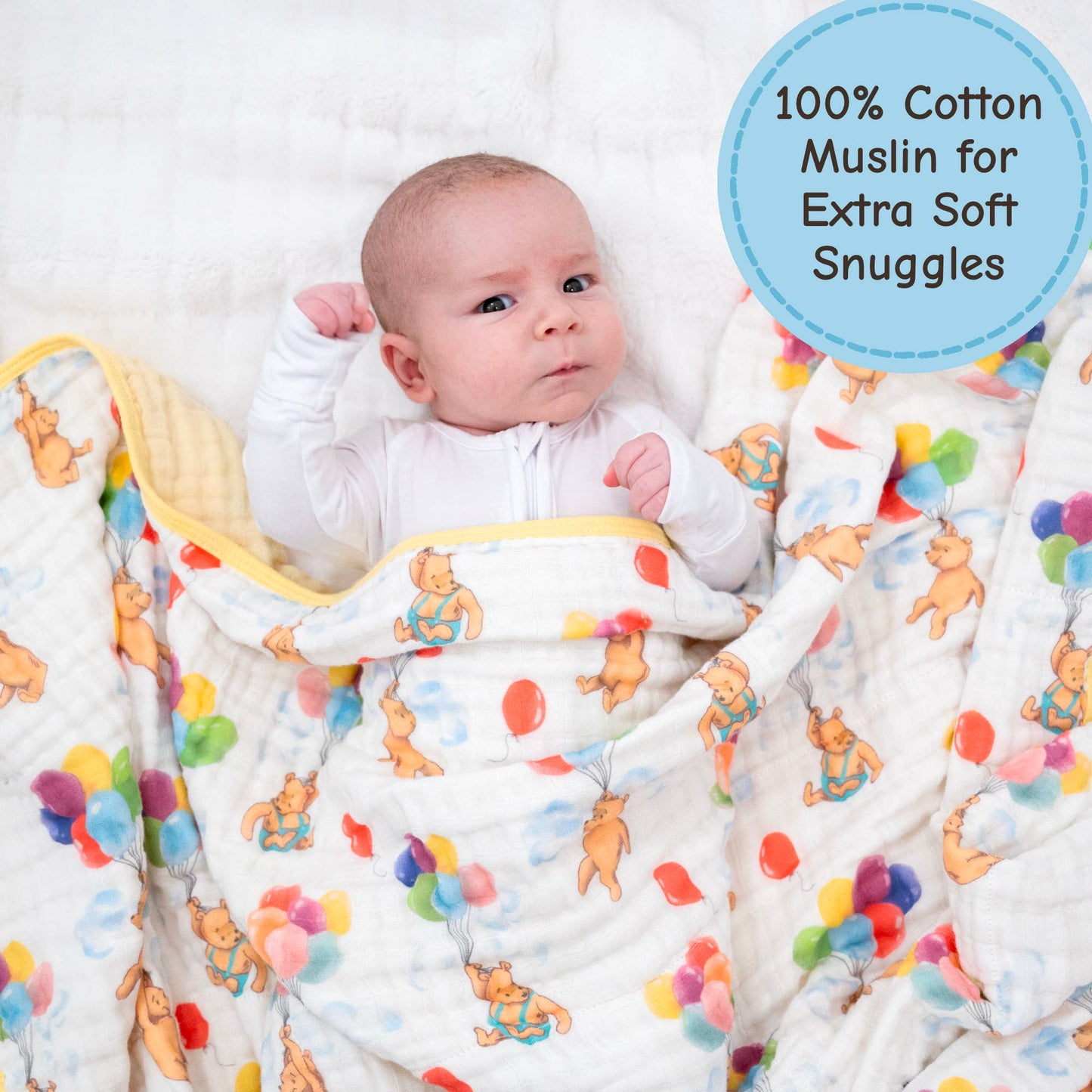 Muslin Quilt Baby & Kids Blanket Up Up Up and Bear