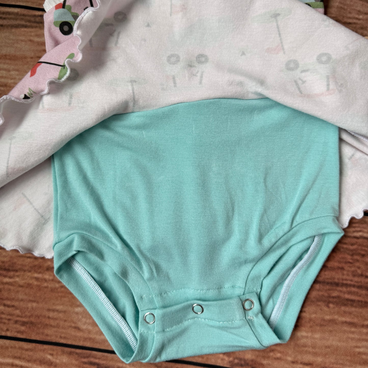 Pink Golf Tiny Tanksie Peplum Romper