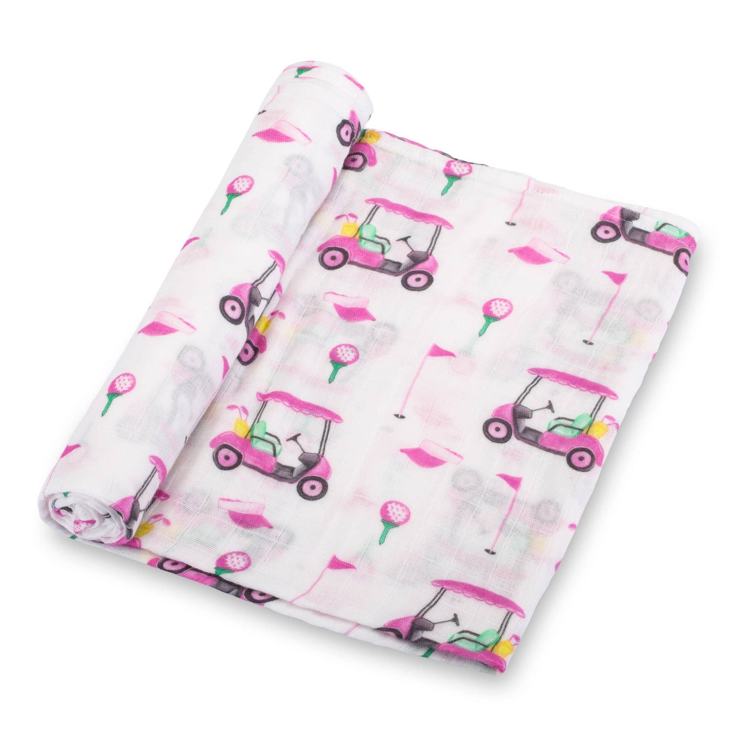LollyBanks Lil Miss Birdie Baby Muslin Swaddle Blanket 47x47