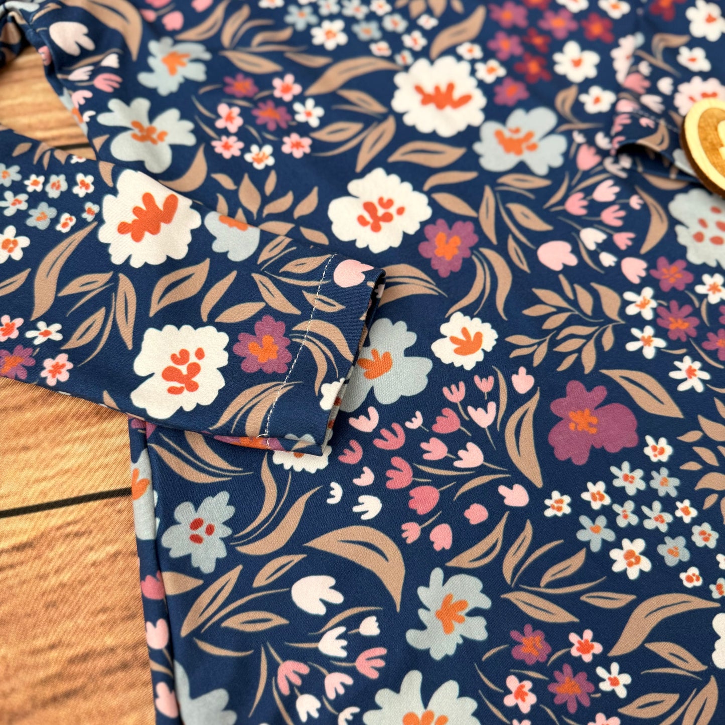 Navy Floral Dress