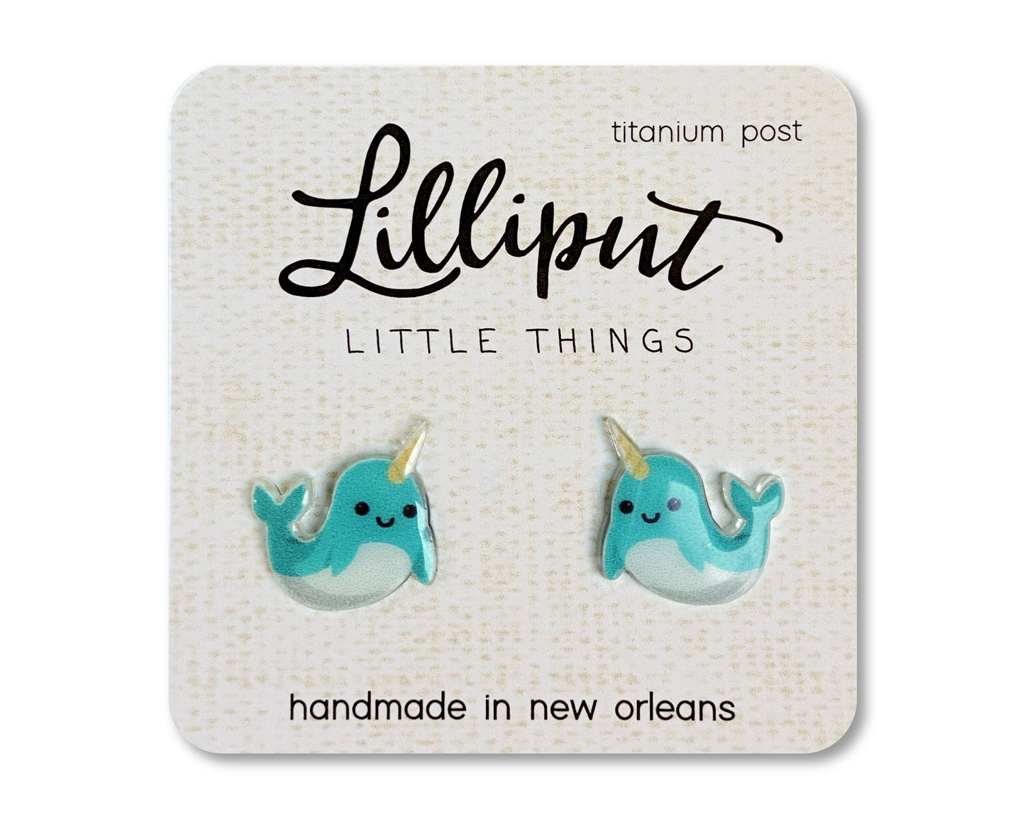 Lilliput Narwhal Earrings // Animal Earrings