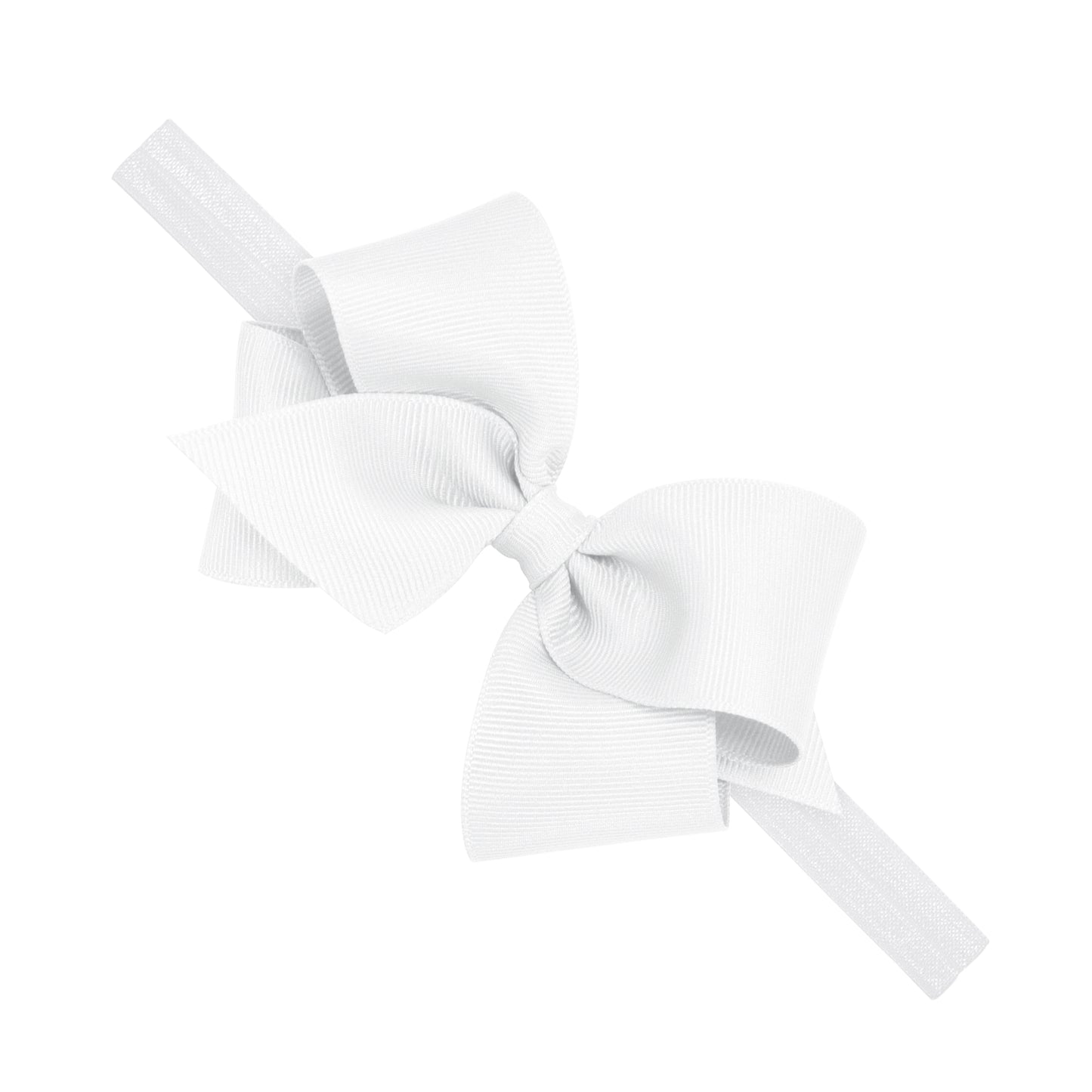 WeeOnes Extra Small White Bow Headband