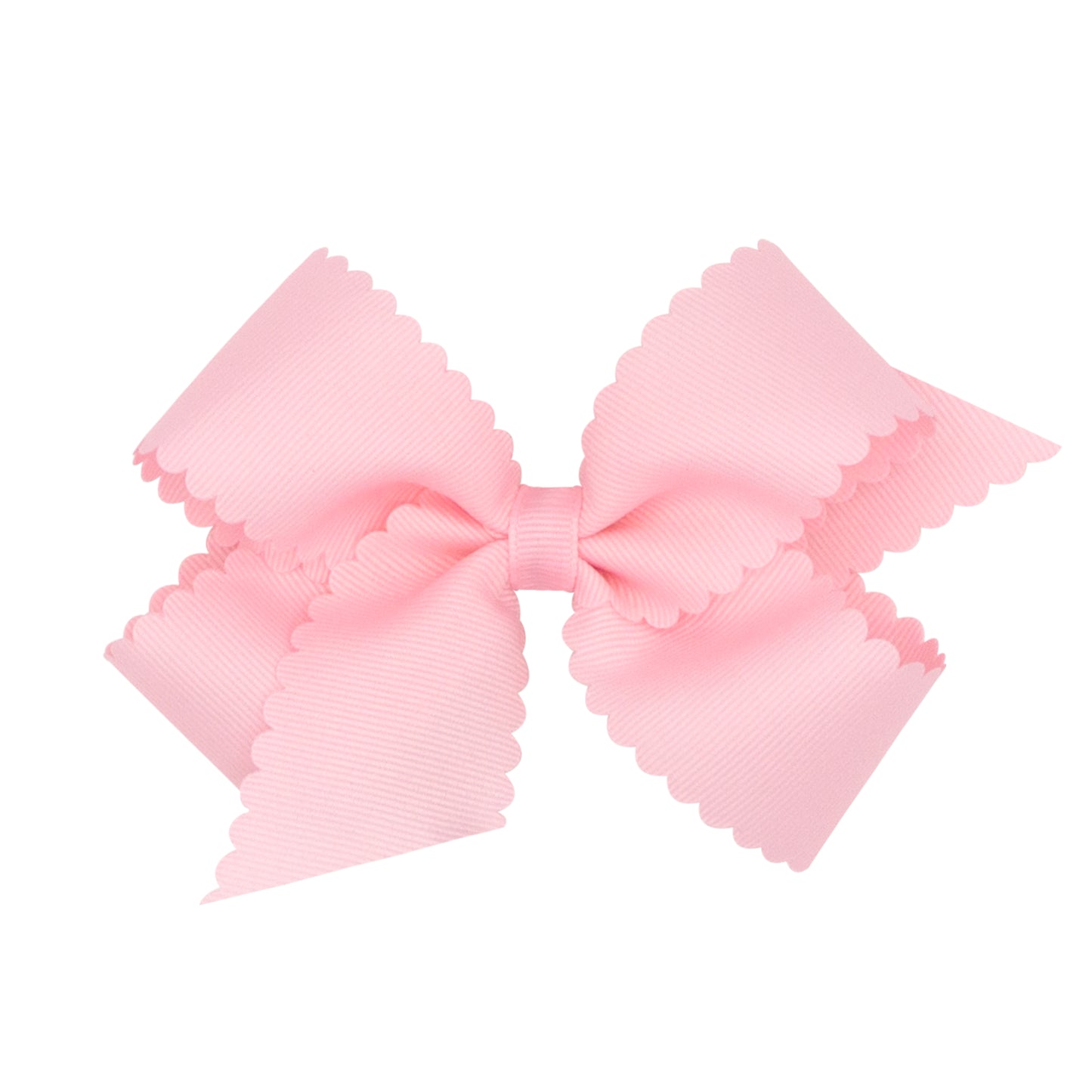 WeeOnes Medium Scalloped Edge Bow - Light Pink