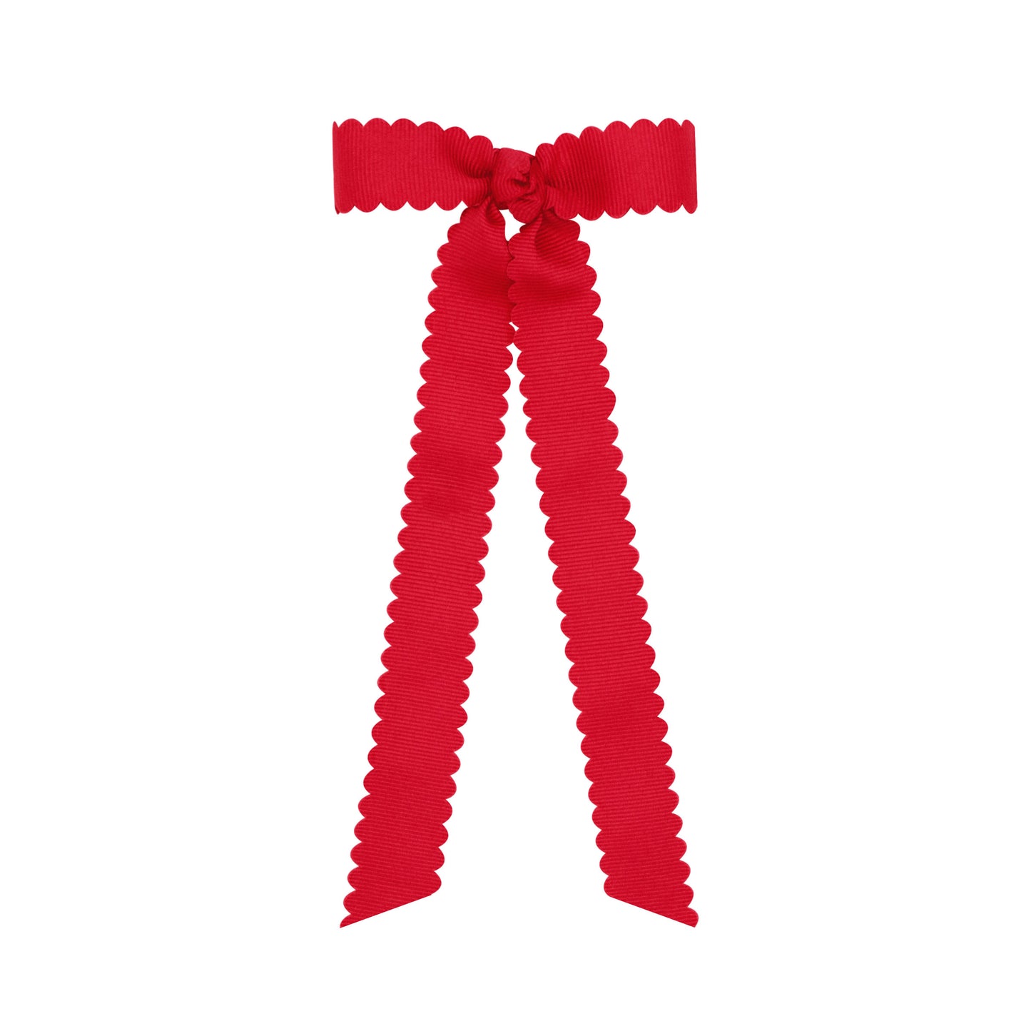 WeeOnes Medium Grosgrain Bow Tie with Streamer Tails - Red
