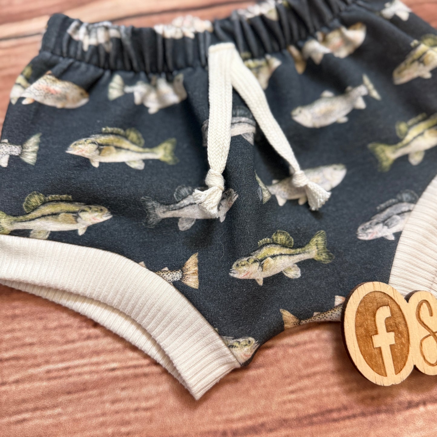 Navy Blue Fish Shorties