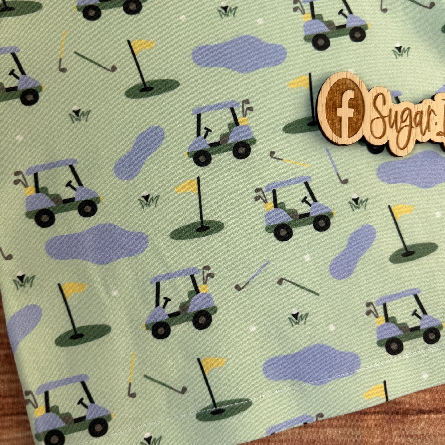 Green Golf Cart Basic Tee