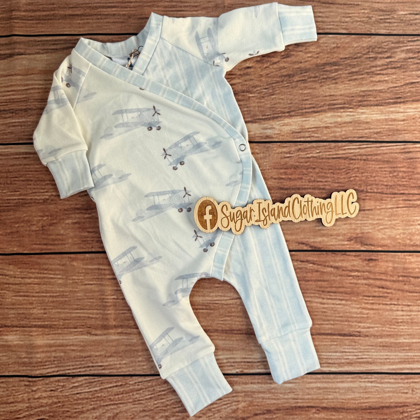 Airplanes & Stripes Baby East Romper