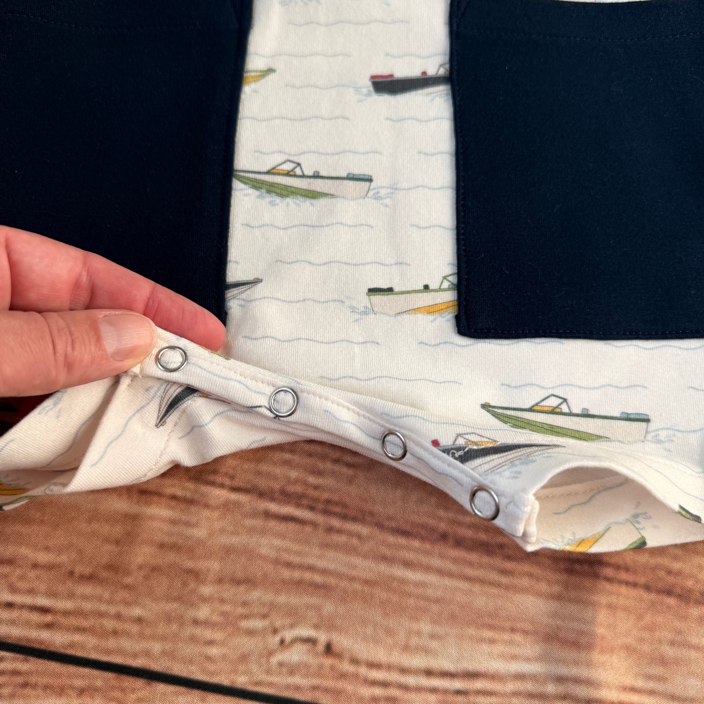 Speedboats & Waves Tank Romper with Pockets