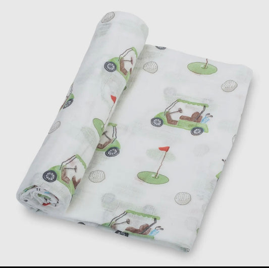 LollyBanks Golf a Round Muslin Swaddle