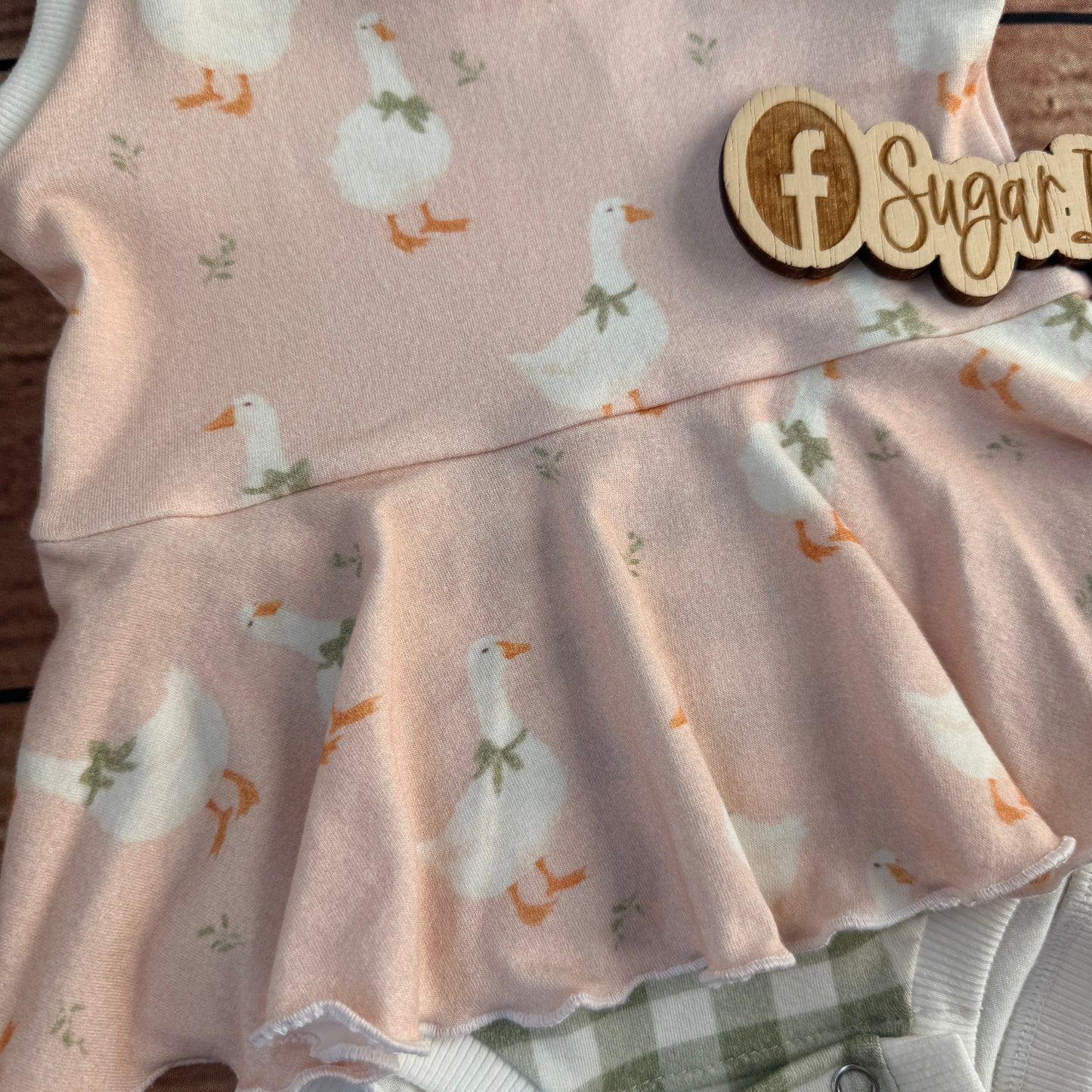Goose & Gingham Tiny Tanksie Peplum Romper