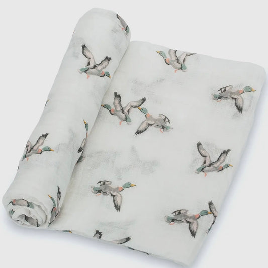 LollyBanks Quackin’ Up Muslin Swaddle