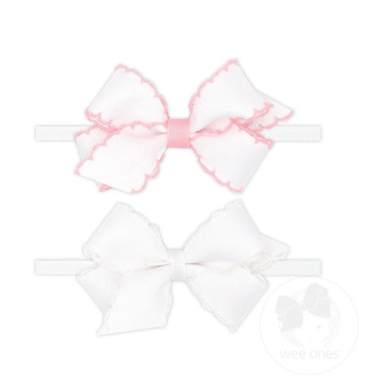 WeeOnes Two Mini Grosgrain Bows