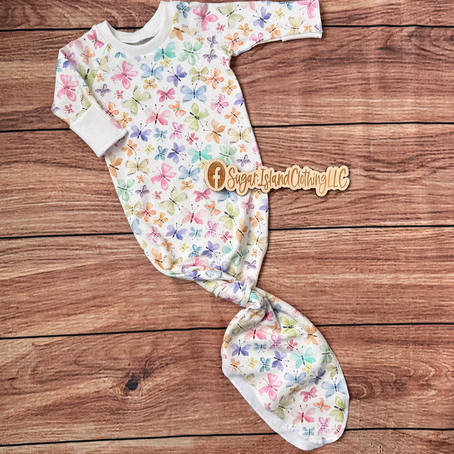 Knot Gown - Multicolor Butterflies