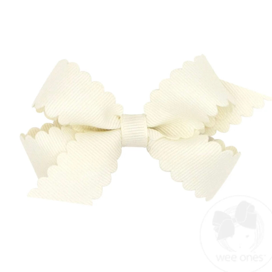 WeeOnes Mini Bow - Antique White
