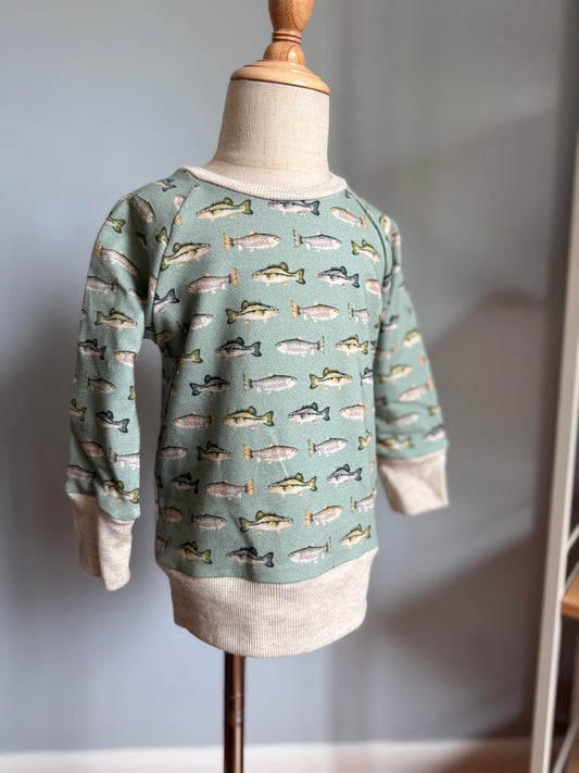 Blue Fish Raglan Sweater