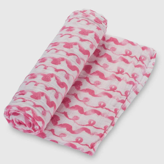 LollyBanks On Wednesdays We Wear Pink Muslin Swaddle