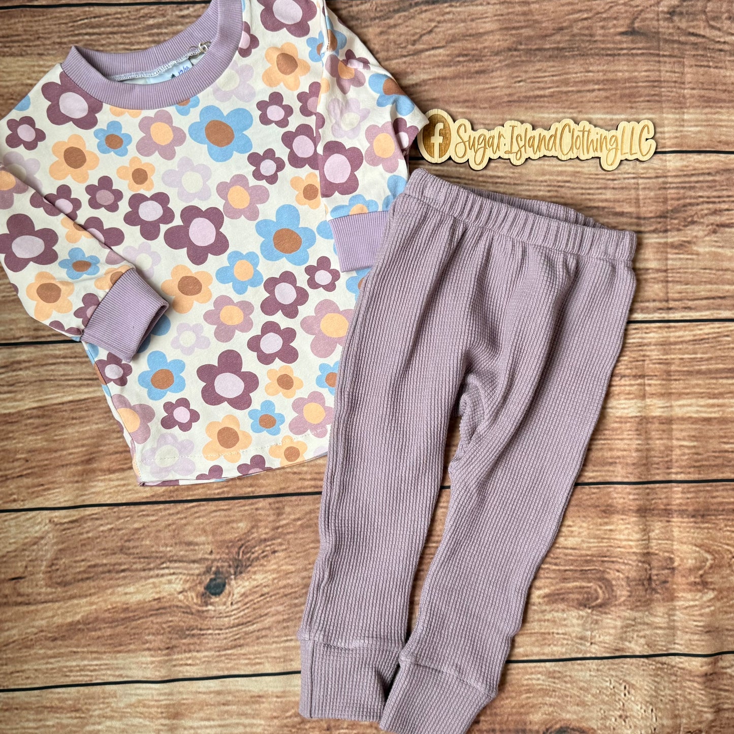 Floral Tunic & Waffle Jogger Set