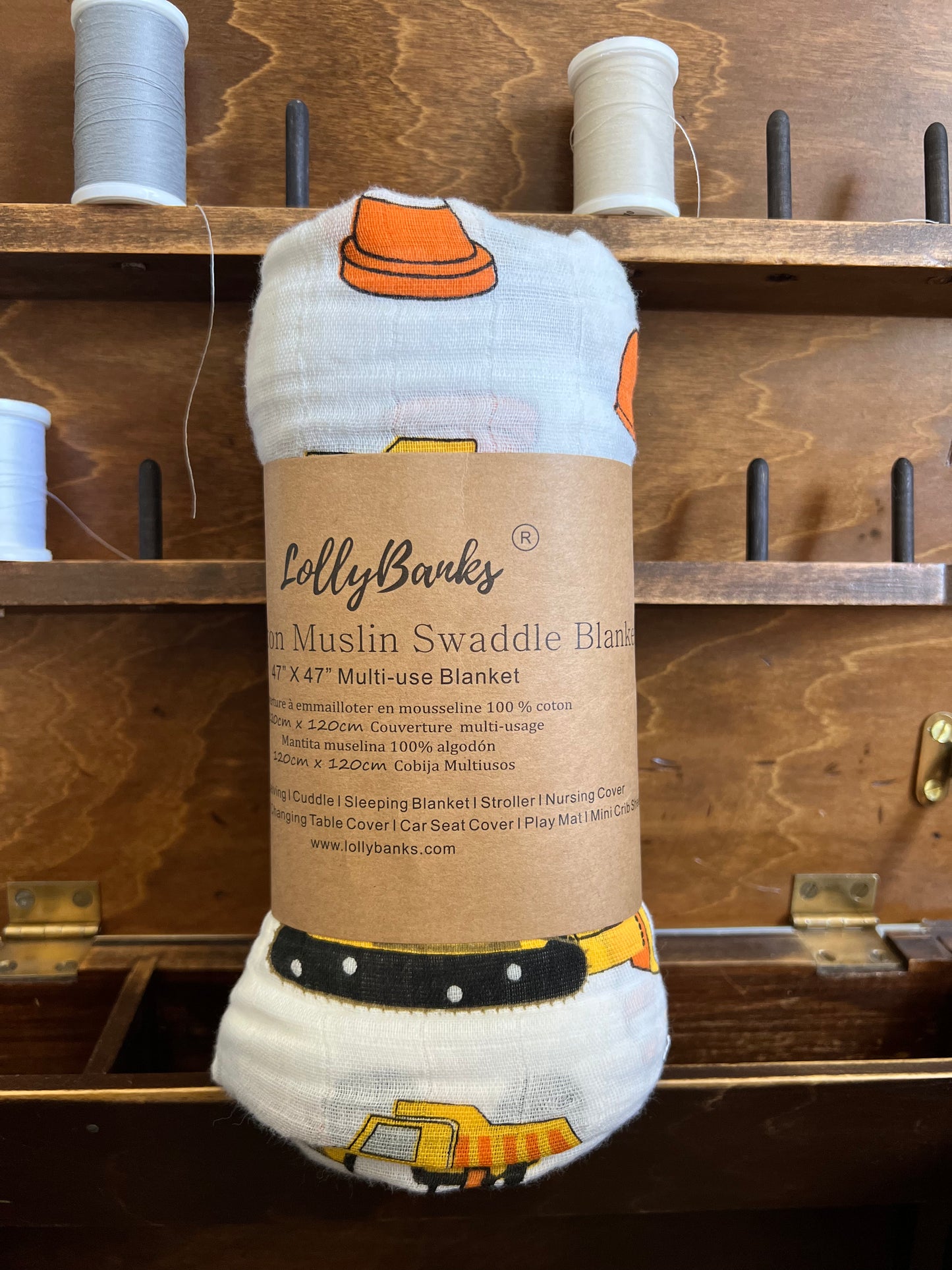 LollyBanks Under Construction Muslin Swaddle