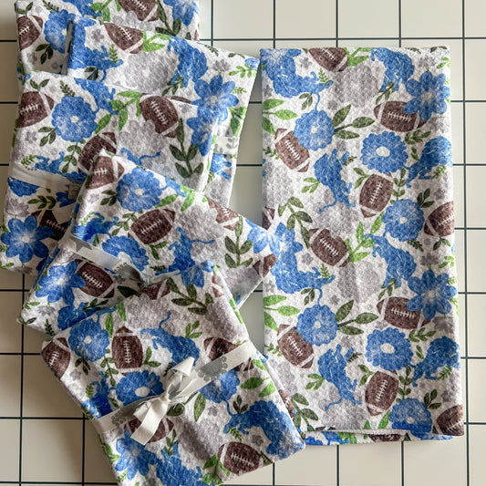 Waffle Towel - Lions Floral