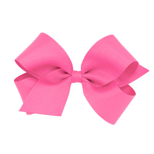 WeeOnes Medium Classic Grosgrain Bow - Hot Pink