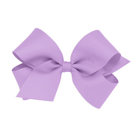 WeeOnes Medium Classic Grosgrain Bow - Light Orchid