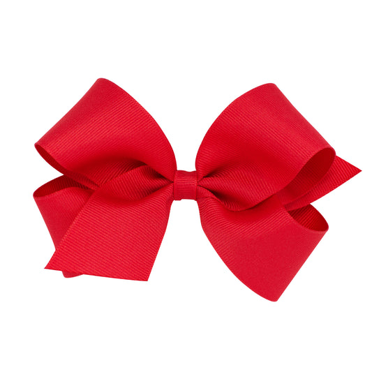 WeeOnes Medium Classic Grosgrain Bow - Red