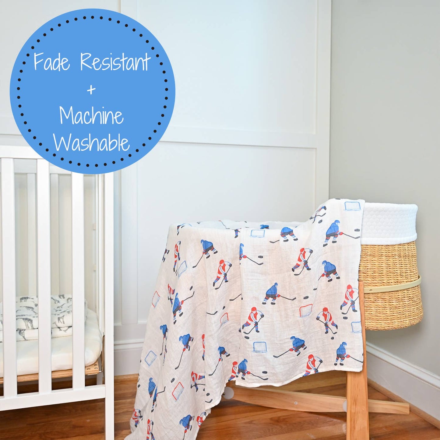 LollyBanks Pass, Shoot, Score Baby Muslin Swaddle Blanket