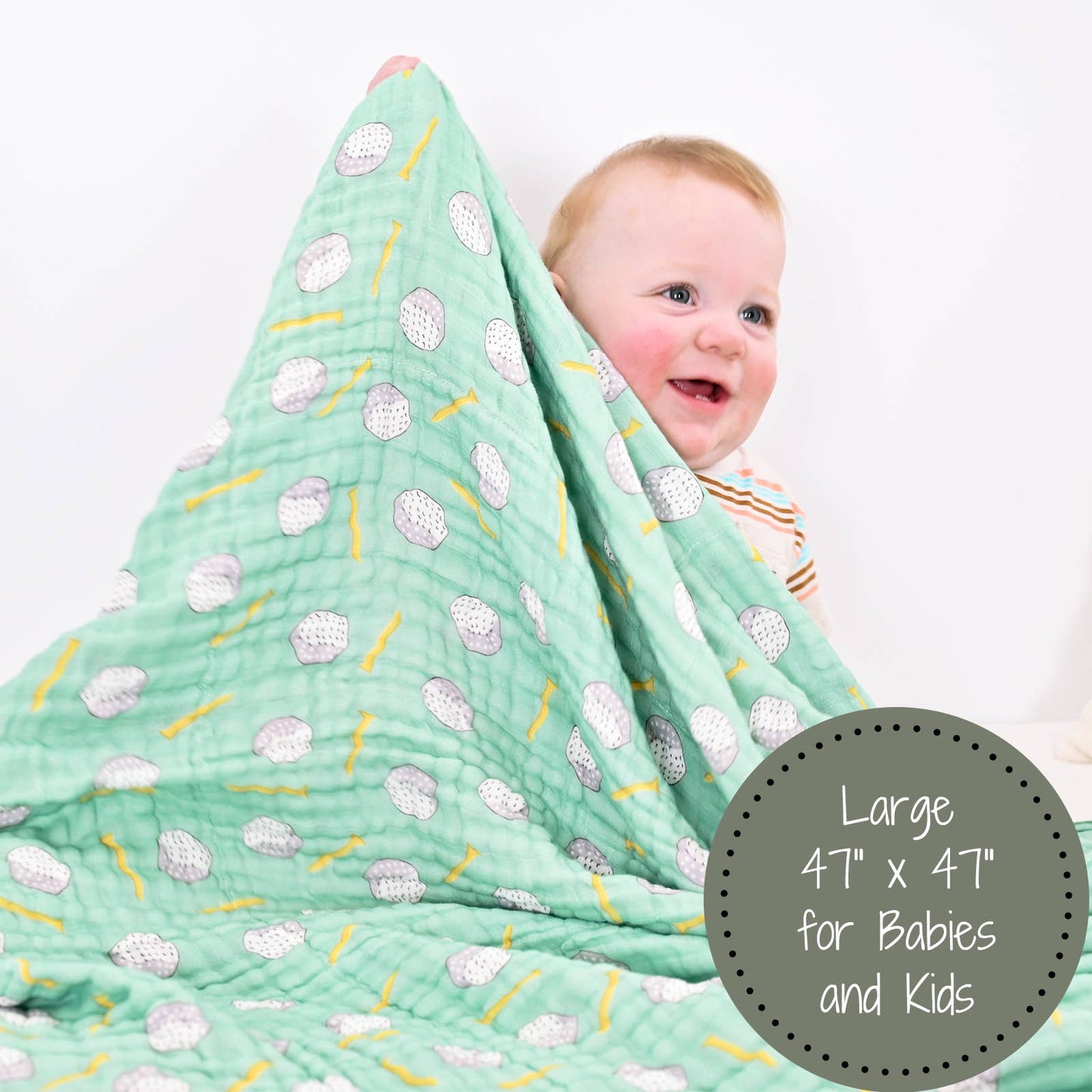 LollyBanks Golf A Round Muslin Quilt Baby & Kids Blanket