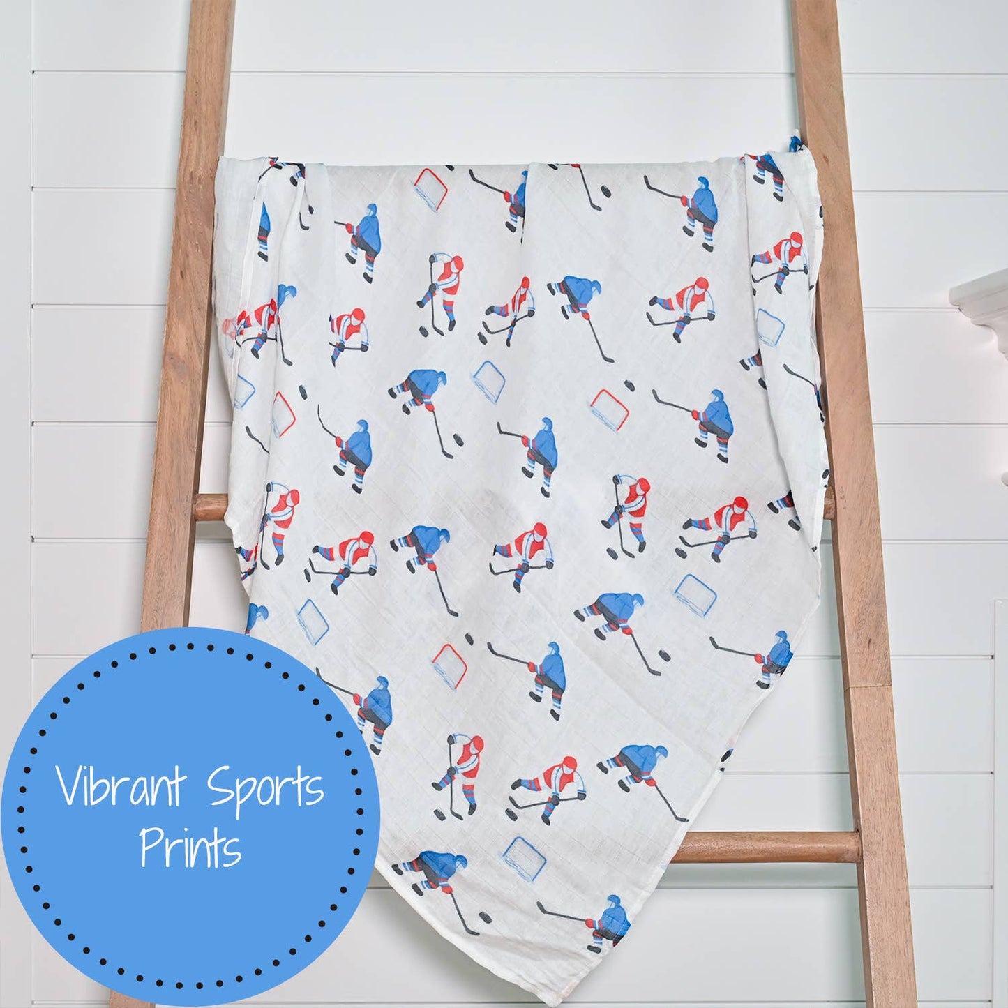 LollyBanks Pass, Shoot, Score Baby Muslin Swaddle Blanket